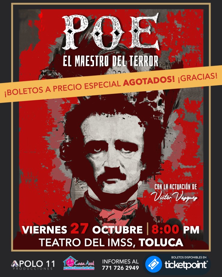 Cartel Poe redes Toluca agotado